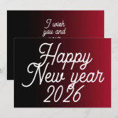 Schöne Neujahrsgrußkarte  Feiertagskarte (Vorne/Hinten)