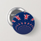 Schöne Neuseeland-Flaggen-Kunst-Druck-Design Button (Vorne & Hinten)