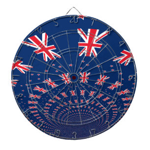 Schöne Neuseeland-Flaggen-Kunst-Druck-Design Dartscheibe