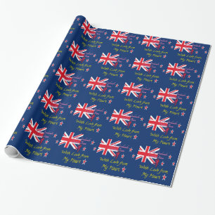 Schöne Neuseeland-Flaggen-Kunst-Druck-Design Geschenkpapier