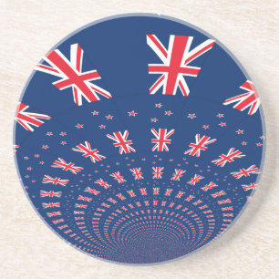 Schöne Neuseeland-Flaggen-Kunst-Druck-Design Getränkeuntersetzer