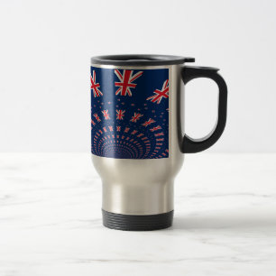 Schöne Neuseeland-Flaggen-Kunst-Druck-Design Reisebecher