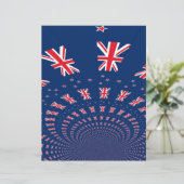 Schöne neuseeländische Flaggen Art Print Design (Stehend Vorderseite)