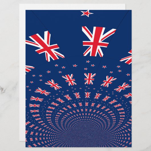 Schöne neuseeländische Flaggen Art Print Design (Vorne/Hinten)