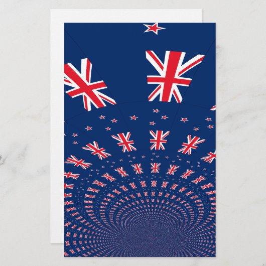 Schöne neuseeländische Flaggen Art Print Design (Vorne/Hinten)