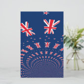 Schöne neuseeländische Flaggen Art Print Design (Stehend Vorderseite)