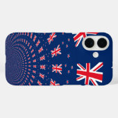 Schöne neuseeländische Flaggen Art Print Design Case-Mate iPhone Hülle (Rückseite (Horizontal))