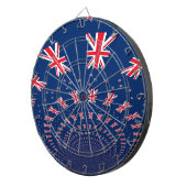 Schöne neuseeländische Flaggen Art Print Design Dartscheibe (Vorderseite rechts)