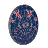 Schöne neuseeländische Flaggen Art Print Design Dartscheibe (Vorderseite Links)