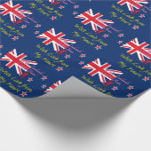 Schöne neuseeländische Flaggen Art Print Design Geschenkpapier (Ecke)