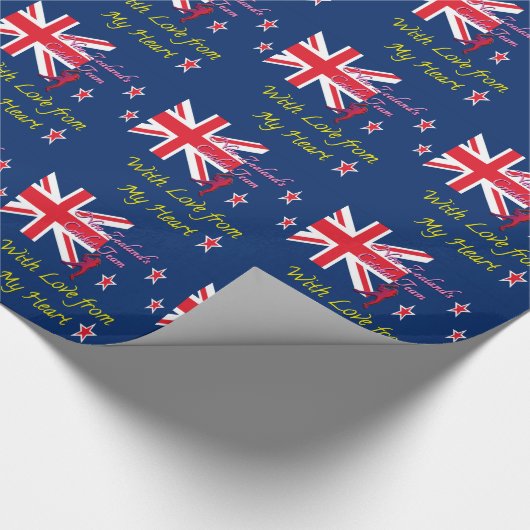 Schöne neuseeländische Flaggen Art Print Design Geschenkpapier (Ecke)