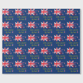 Schöne neuseeländische Flaggen Art Print Design Geschenkpapier (Flach)