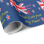 Schöne neuseeländische Flaggen Art Print Design Geschenkpapier (Rolleneckpunkt)