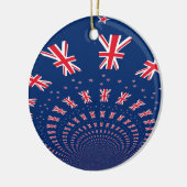 Schöne neuseeländische Flaggen Art Print Design Keramik Ornament (Links)