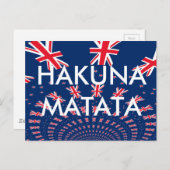 Schöne neuseeländische Flaggen Art Print Design Postkarte (Vorne/Hinten)