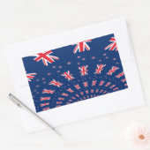 Schöne neuseeländische Flaggen Art Print Design Rechteckiger Aufkleber (Umschlag)