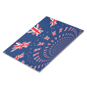 Schöne neuseeländische Flaggen-Kunst-Druck-Design Notizblock