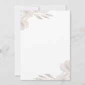 Schöne neutrale Blüte mit kalligrafischer Hochzeit Einladung (Rückseite)