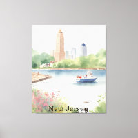 Schöne New Jersey Wasserfarben Kunst