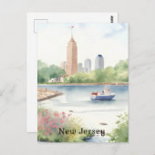Schöne New Jersey Wasserfarben Kunst Postkarte (Vorne/Hinten)
