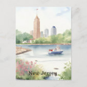 Schöne New Jersey Wasserfarben Kunst Postkarte (Vorderseite)