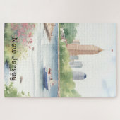 Schöne New Jersey Wasserfarben Kunst Puzzle (Horizontal)