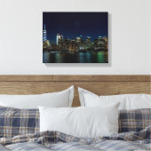 Schöne New York Skyline in der Nacht Leinwanddruck (Insitu (Schlafzimmer))