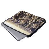 Schöne New Yorker Wolkenkratzer Skyline Laptopschutzhülle (Vorne Knopf)