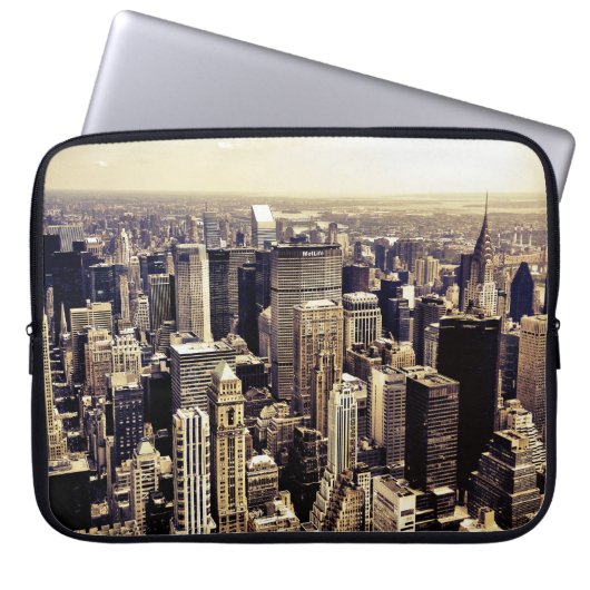 Schöne New Yorker Wolkenkratzer Skyline Laptopschutzhülle (Vorderseite)