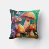 Schöne niedliche Babypilze Kissen (Rückseite)