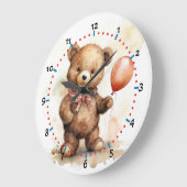 Schöne niedliche Bärenuhr für Kinderzimmer Große Wanduhr (Winkel)