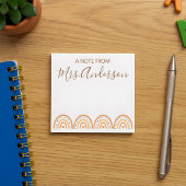 Schöne Niedliche Boho Rainbow Lehrer Wertschätzung Notizblock