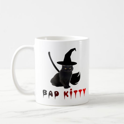 Schöne niedliche coole lustige Katze 2. Kaffeetasse (Links)