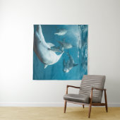 Schöne Niedliche Delphine Wandteppich (Beispiel (Horizontal))