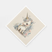 Schöne Niedliche Einhorn Geburtstag Serviette (Ecke)