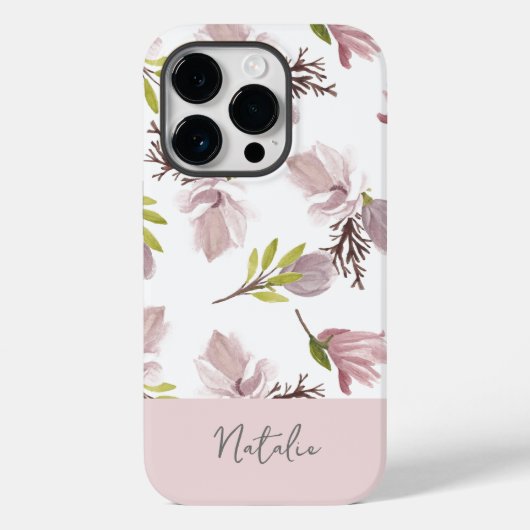 Schöne niedliche feminine personalisierte blühende Case-Mate iPhone hülle (Rückseite)