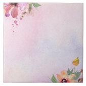 Schöne niedliche florale Aquarell elegant lila Fliese (Vorderseite)