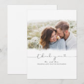 Schöne Niedliche Hochzeit Vielen Dank Foto Dankeskarte (Vorne/Hinten)