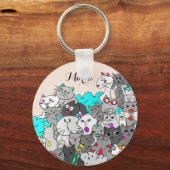 Schöne Niedliche Katzen Schlüsselanhänger (Vorderseite)