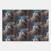 Schöne Niedliche Minimalistische Braut & Pferd Geschenkpapier Set (Vorderseite 2)