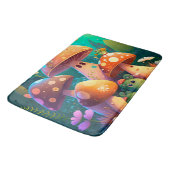 Schöne niedliche Pilze für Kinderzimmer Badematte (Schrägansicht)