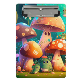 Schöne niedliche Pilze Mini-Zwischenablage Mini Klemmbrett