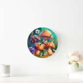 Schöne niedliche Pilze Runde Wanduhr (Zuhause)