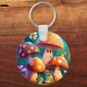 Schöne niedliche Pilze Schlüsselanhänger (Vorderseite)