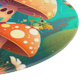 Schöne niedliche Pilze Schneidebrett (Ecke)