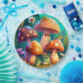 Schöne niedliche Pilzpapiere Teller (Party)