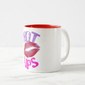 schöne niedliche sexy Hot Lips Valentinstag Tasse (VorderseiteRechts)