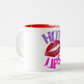 schöne niedliche sexy Hot Lips Valentinstag Tasse (Vorderseite Links)
