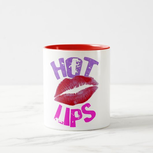 schöne niedliche sexy Hot Lips Valentinstag Tasse (Mittel)