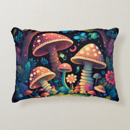 Schöne niedliche Zauberpilze Dekokissen
